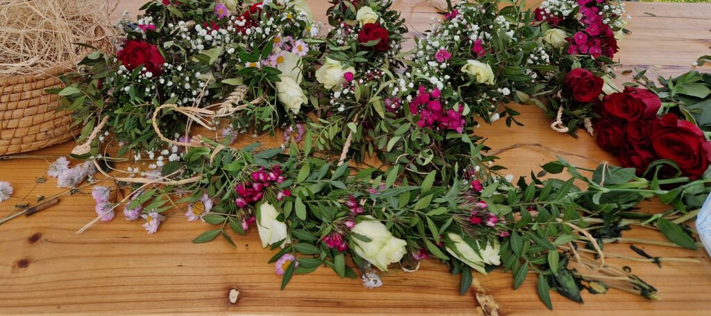 Romeinse bloemenkransen maken